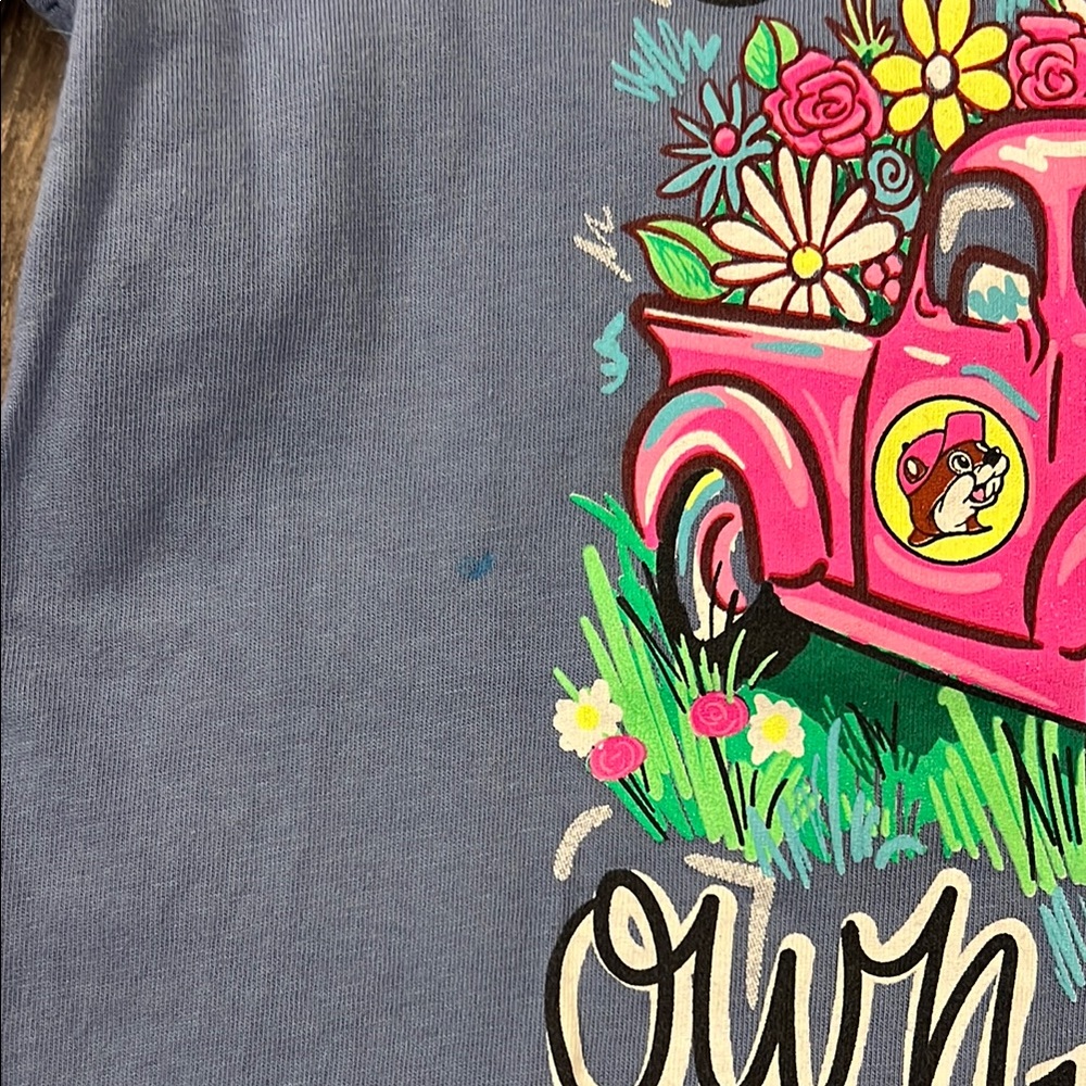Blue Retro Graphic Short Sleeve Tee - Picture 7 of 11